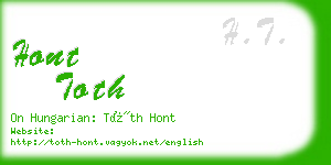 hont toth business card